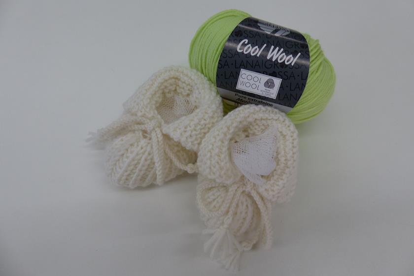 Cool wool Babyfinkli, weiss